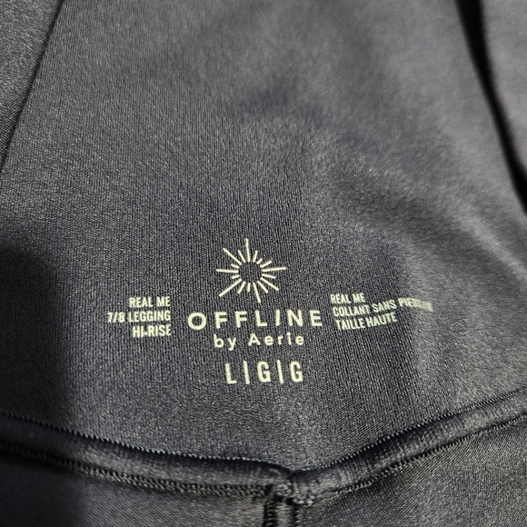 Aerie Real Me 7/8 Hi Rise Legging Steel Blue Large - Picture 5 of 6